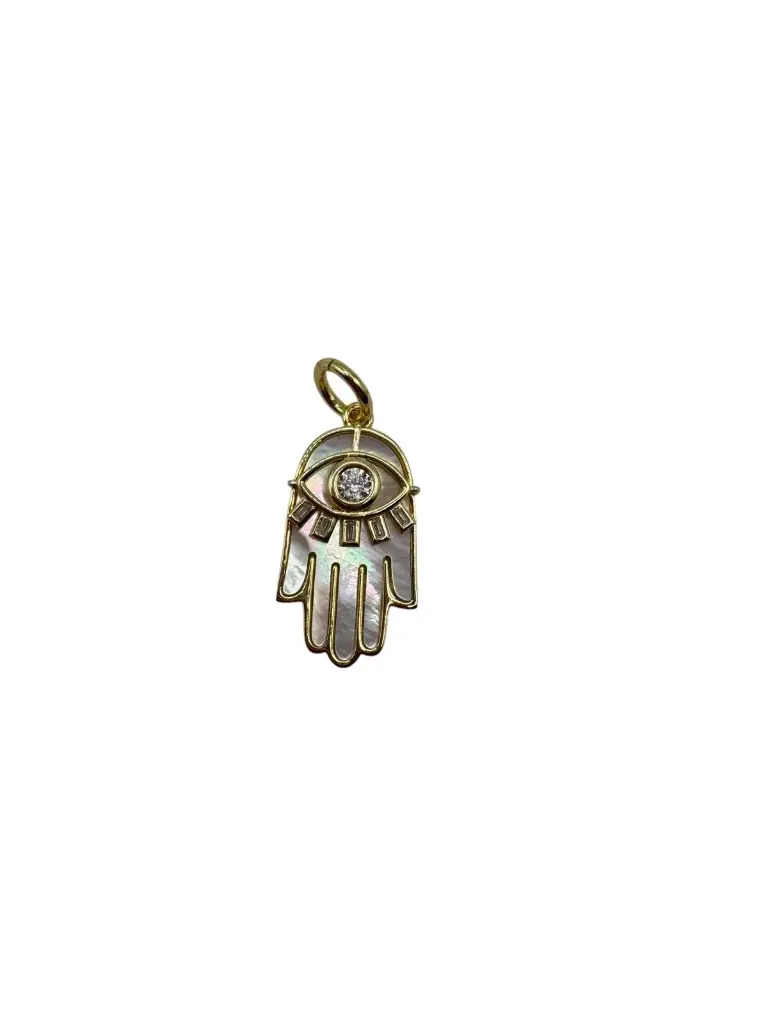 Pearl Hamsa Charm