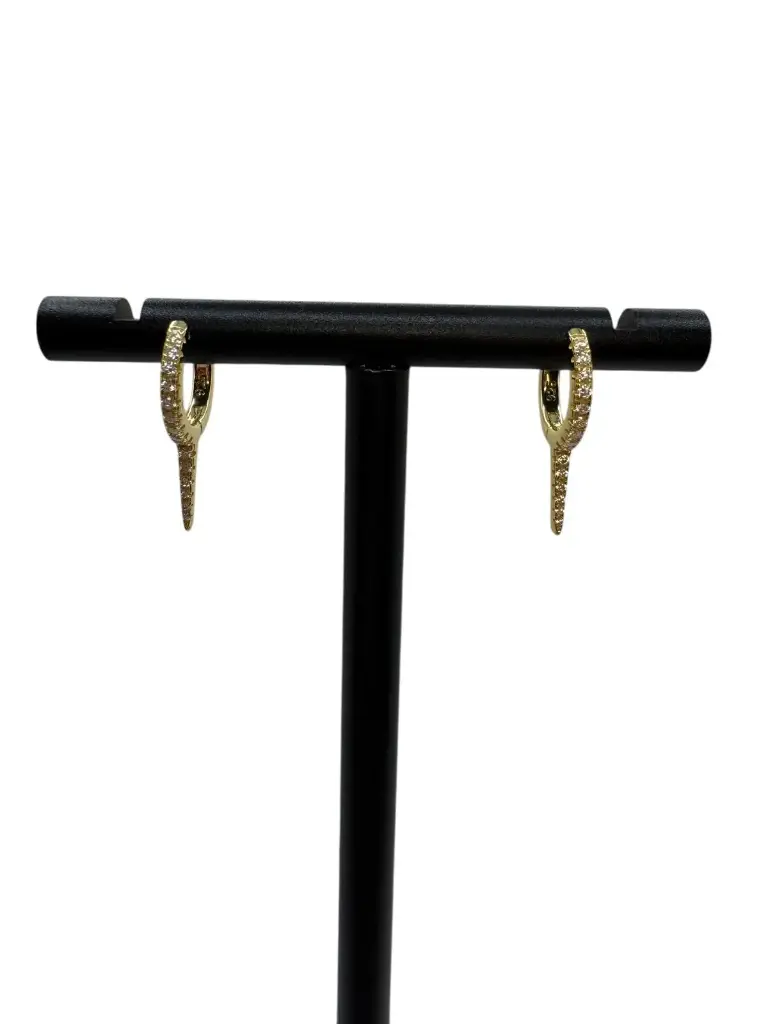 Spark Huggie Yellow Gold