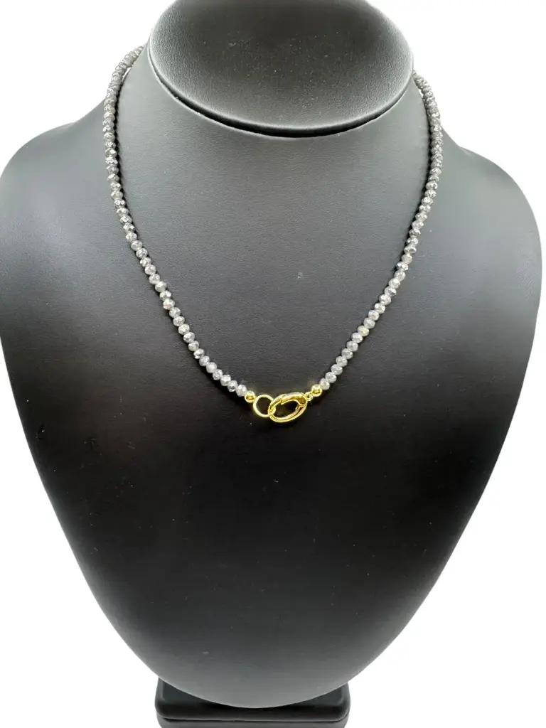 Graphite Beaded Necklace