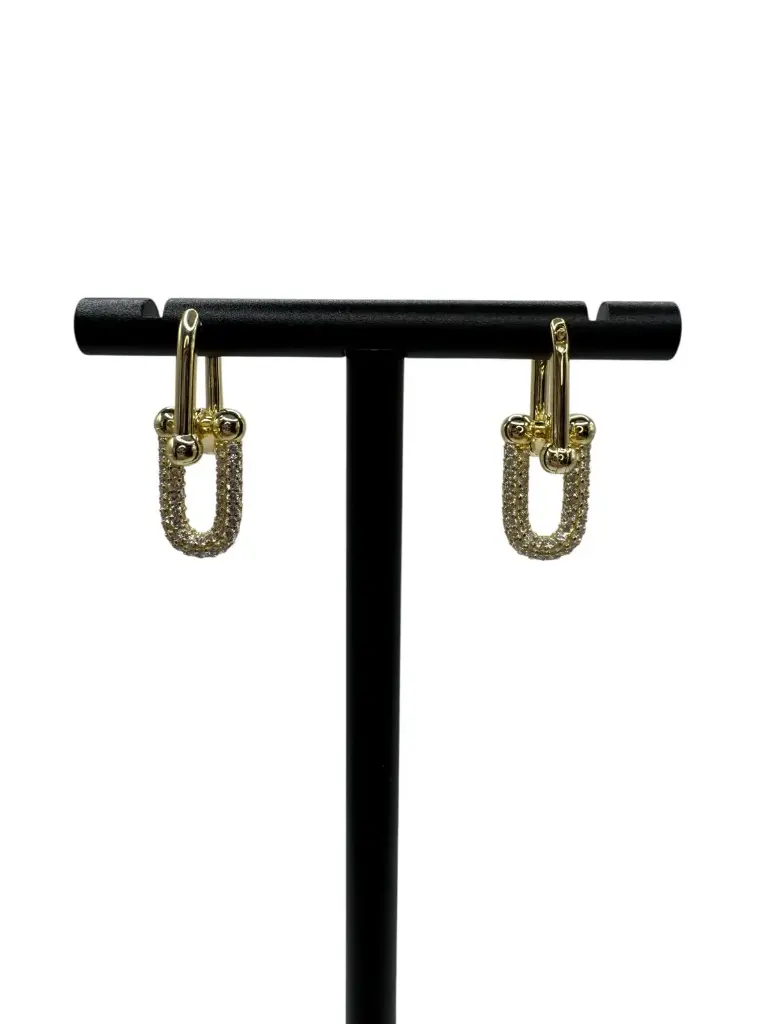 Orbit Link Earrings Yellow Gold