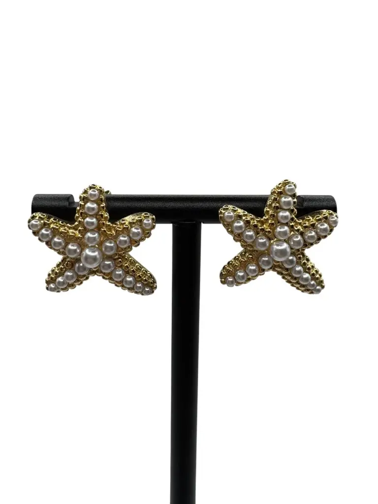 Starfish Pearl Earrings