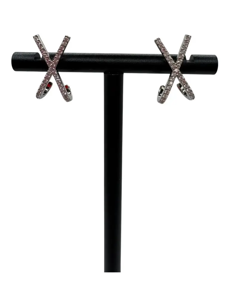 X Marks The Spot Earrings Sterling Silver