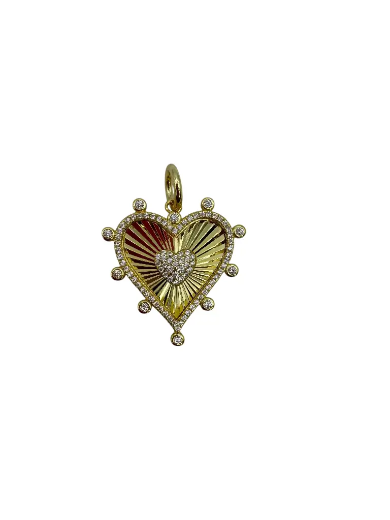 Heart Medallion Charm