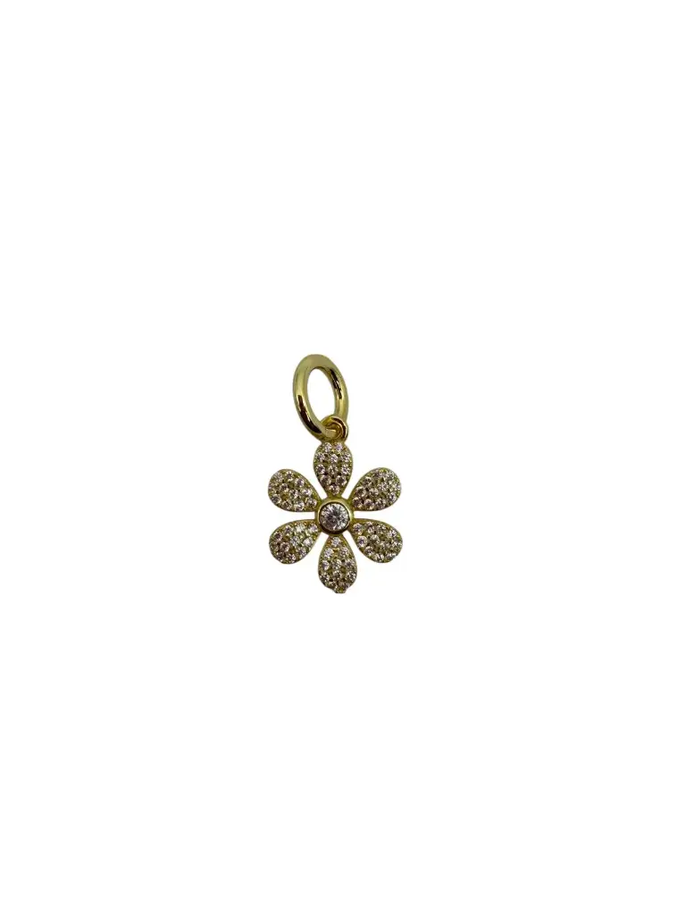 Crystal Flower Charm