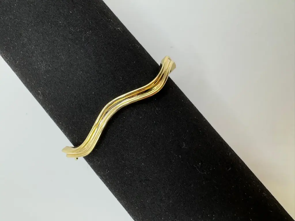 Golden Wave Cuff Bracelet