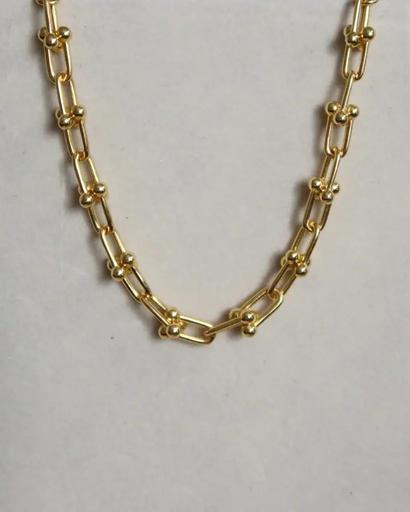 Orbit Chain 18 Inch Yellow Gold