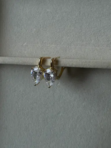 Pear Stone Drop Earrings