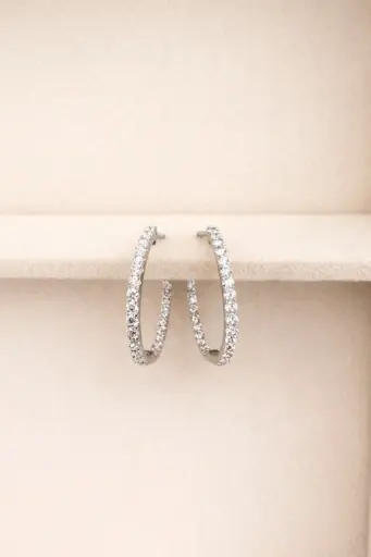 Diamond Hoop Earrings