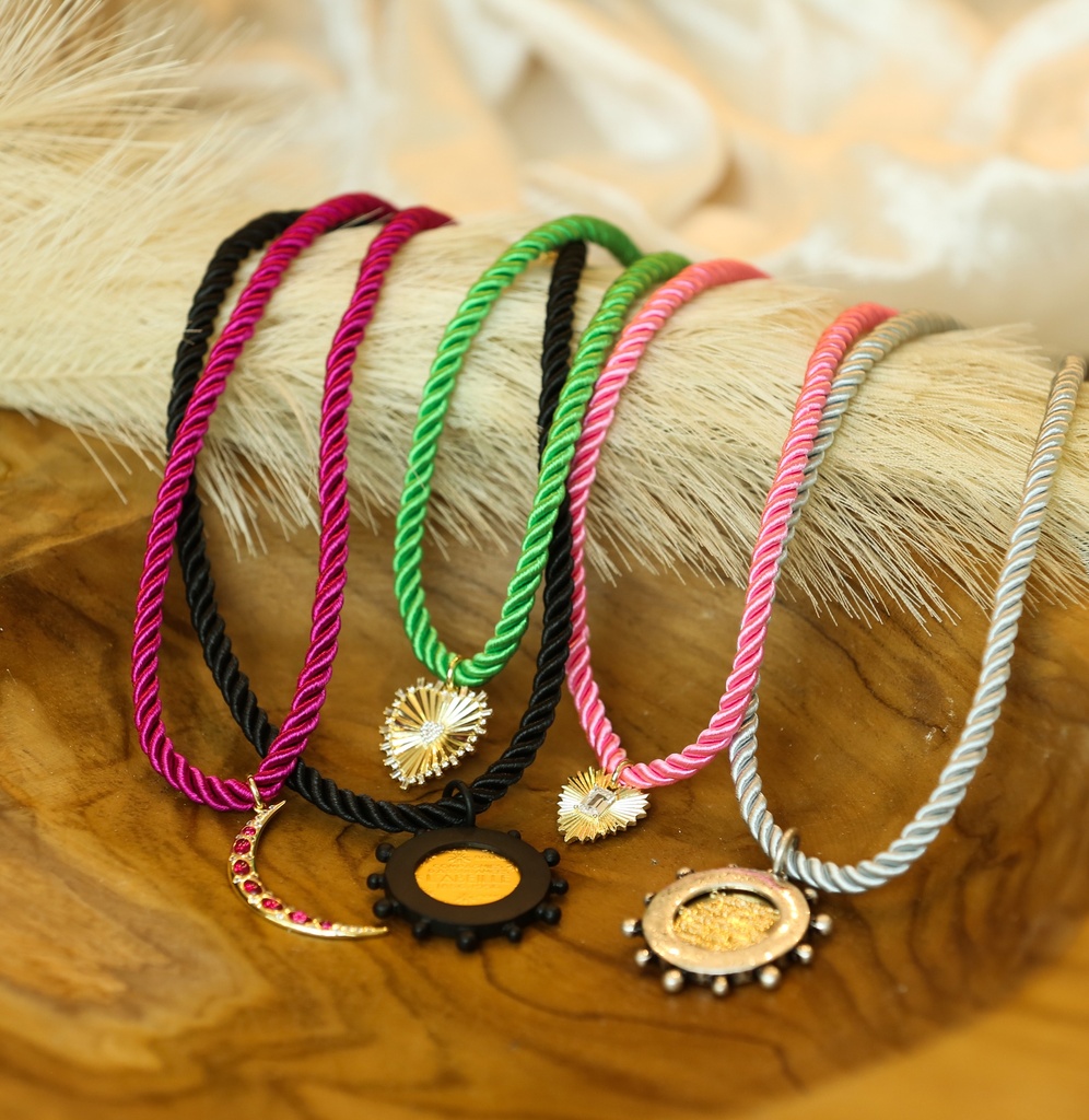 Heart Of Lime Rope Necklace