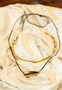 Yellow Gold Geometric Rope Necklace