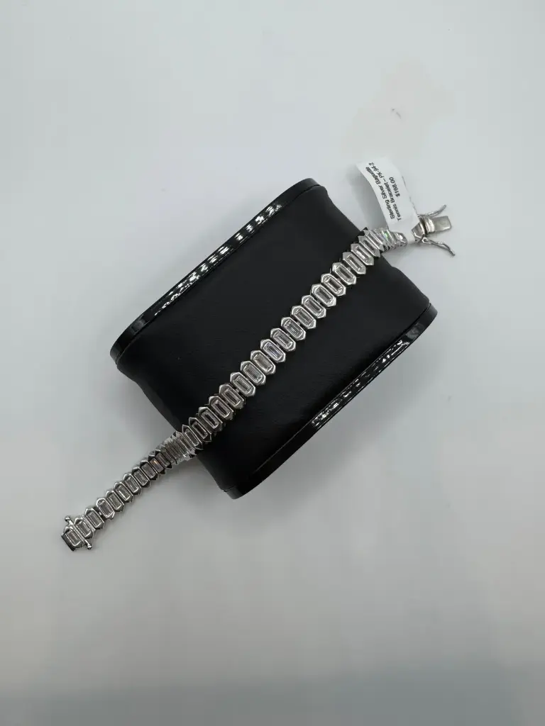 Sterling Silver Baguette Tennis Bracelet