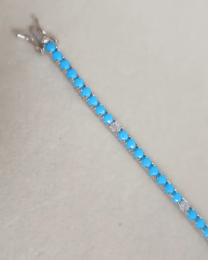 Turquoise and Diamond Bracelet
