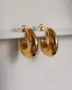 Yellow Gold Trendy Hoop Earrings