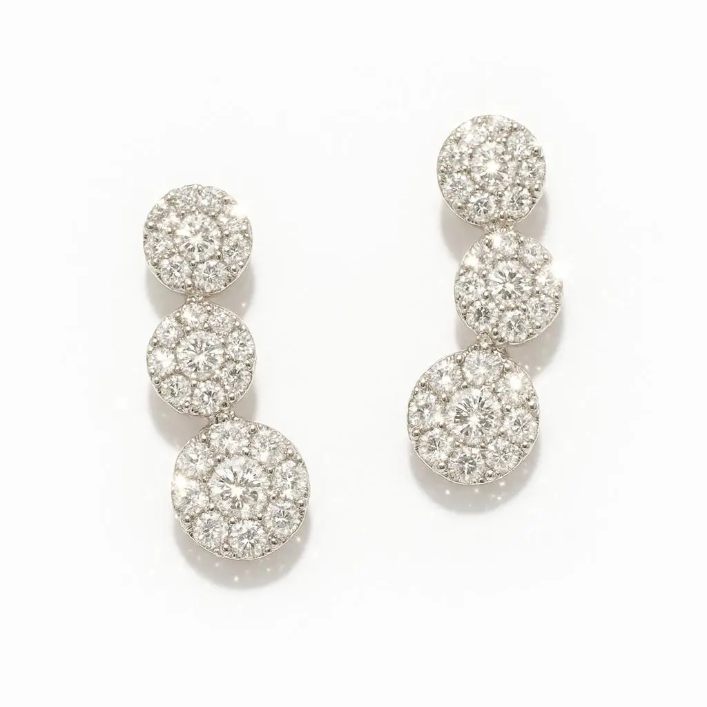 Diamond Crawler Earrings 14kt wg .36 tcw