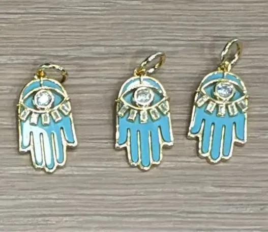 Turquoise Hamsa Charm
