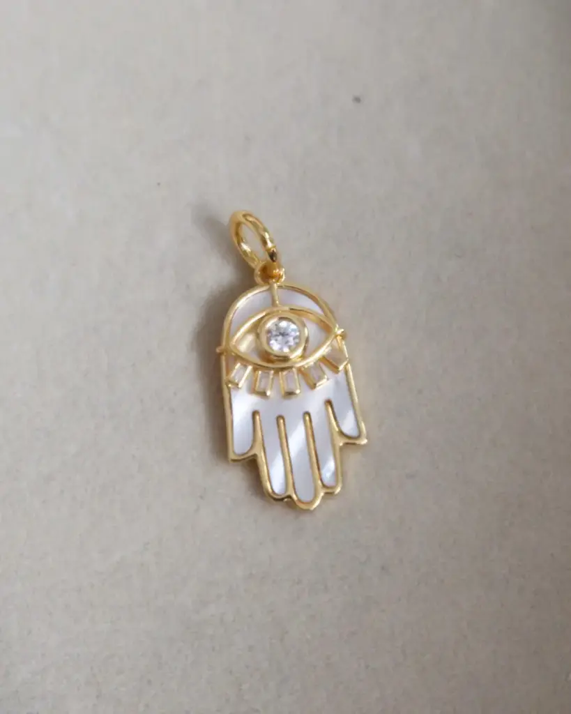 Pearl Hamsa Charm