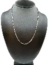 Sterling Silver Plated Paper Clip Chain 20 Inch