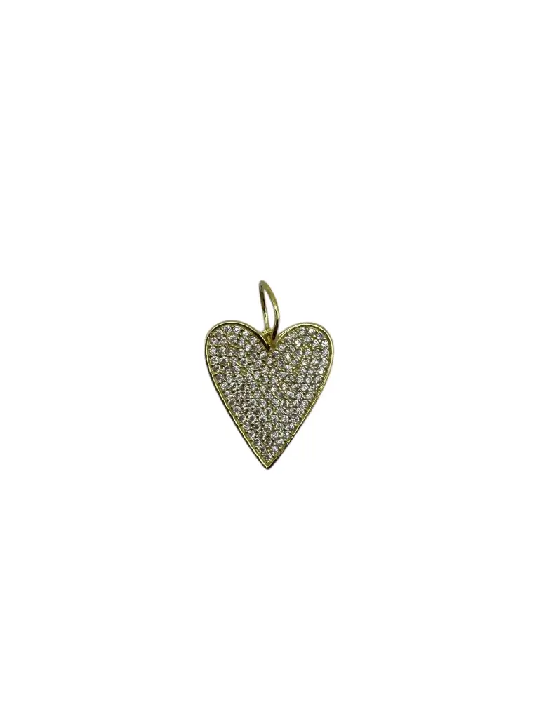 Shine On Heart Charm Gold Plated