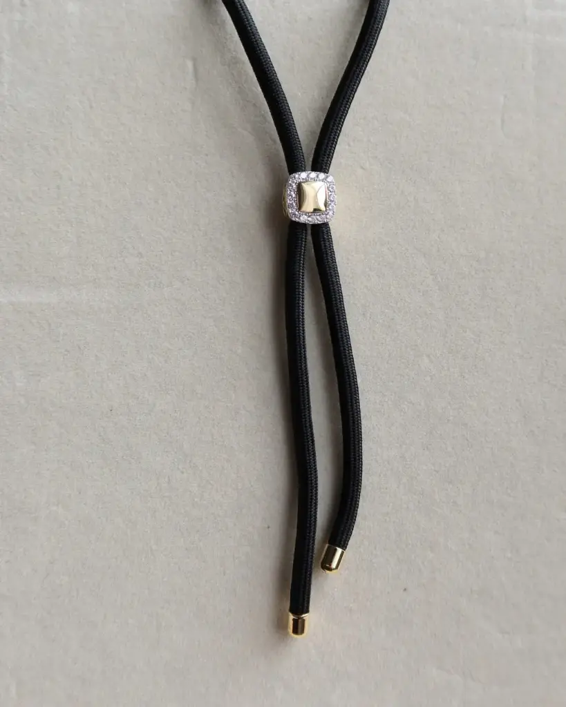 Crystal Pave Luxe Cord Necklace