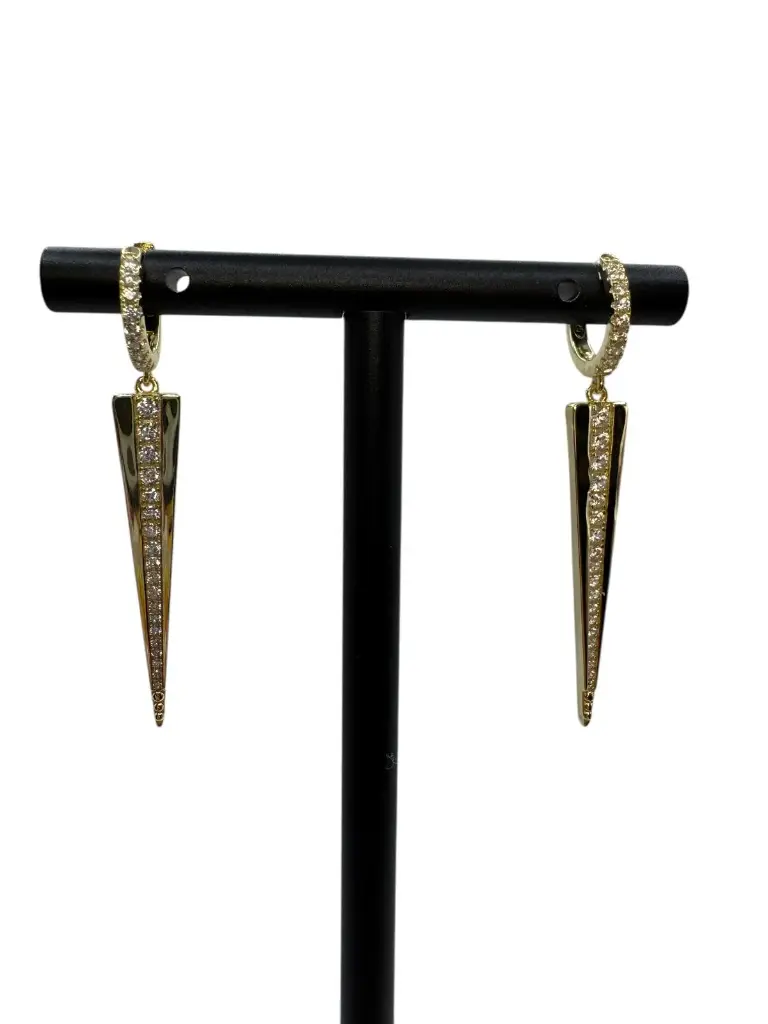 Golden Edge Earrings Yellow Gold