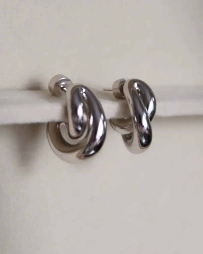 Braided Knot Sterling Silver Earrings