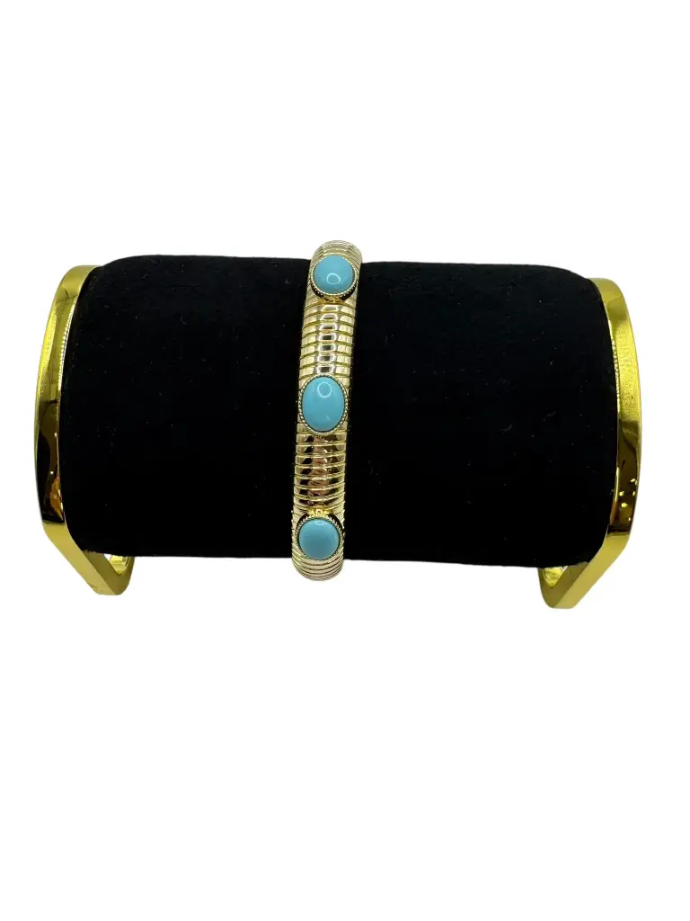 Triple Stone Turquoise Bangle