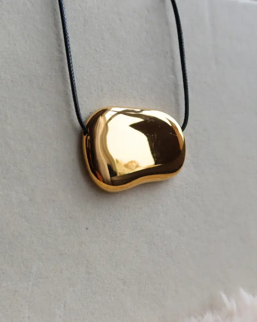 Yellow Gold Geometric Rope Necklace
