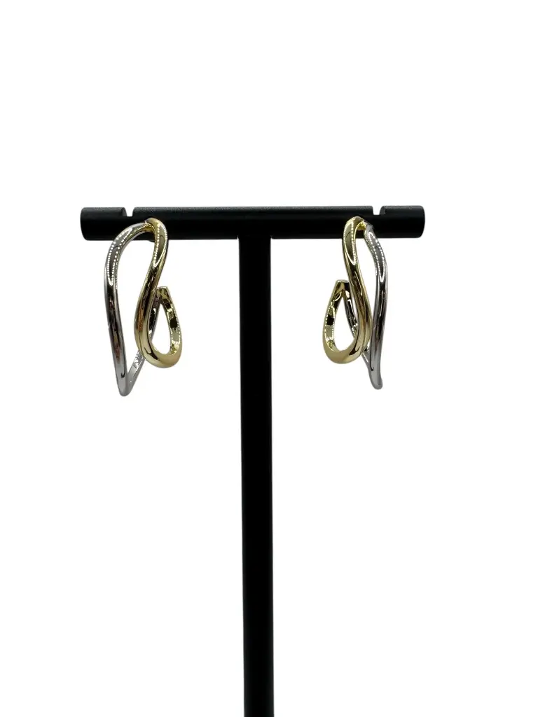 Two Tone Open Hoops