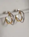 Two Tone Open Hoops
