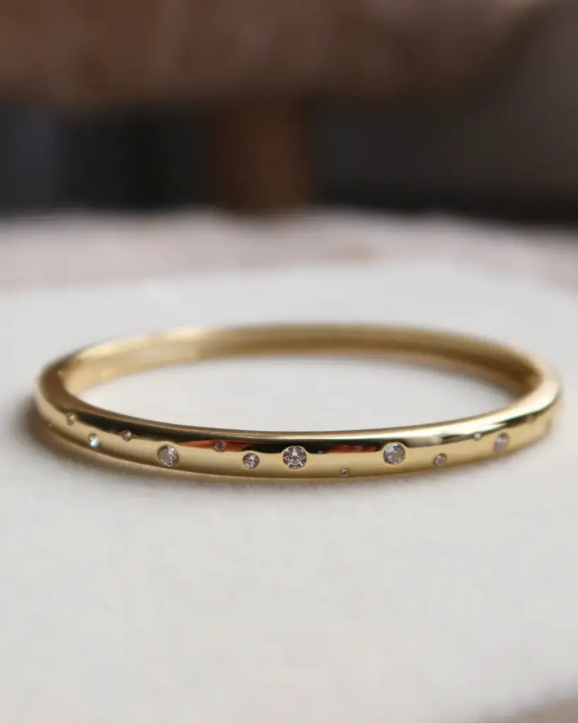 Lumiere Bangle Yellow Gold Plated