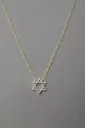 Paperclip Jewish Star Necklace