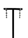 Triple Stone Twinkle Drop Huggie Sterling Silver