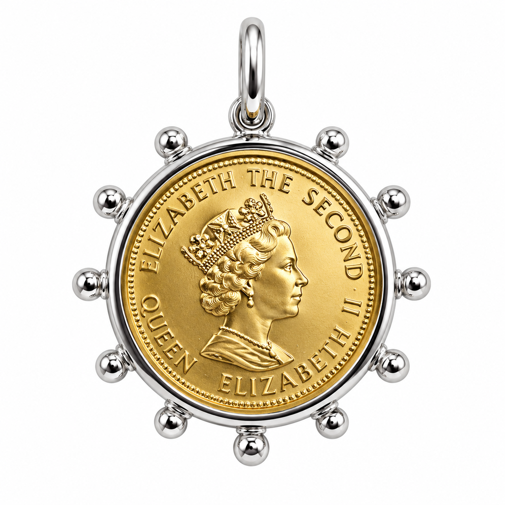 Two Tone Queen Elizabeth Charm