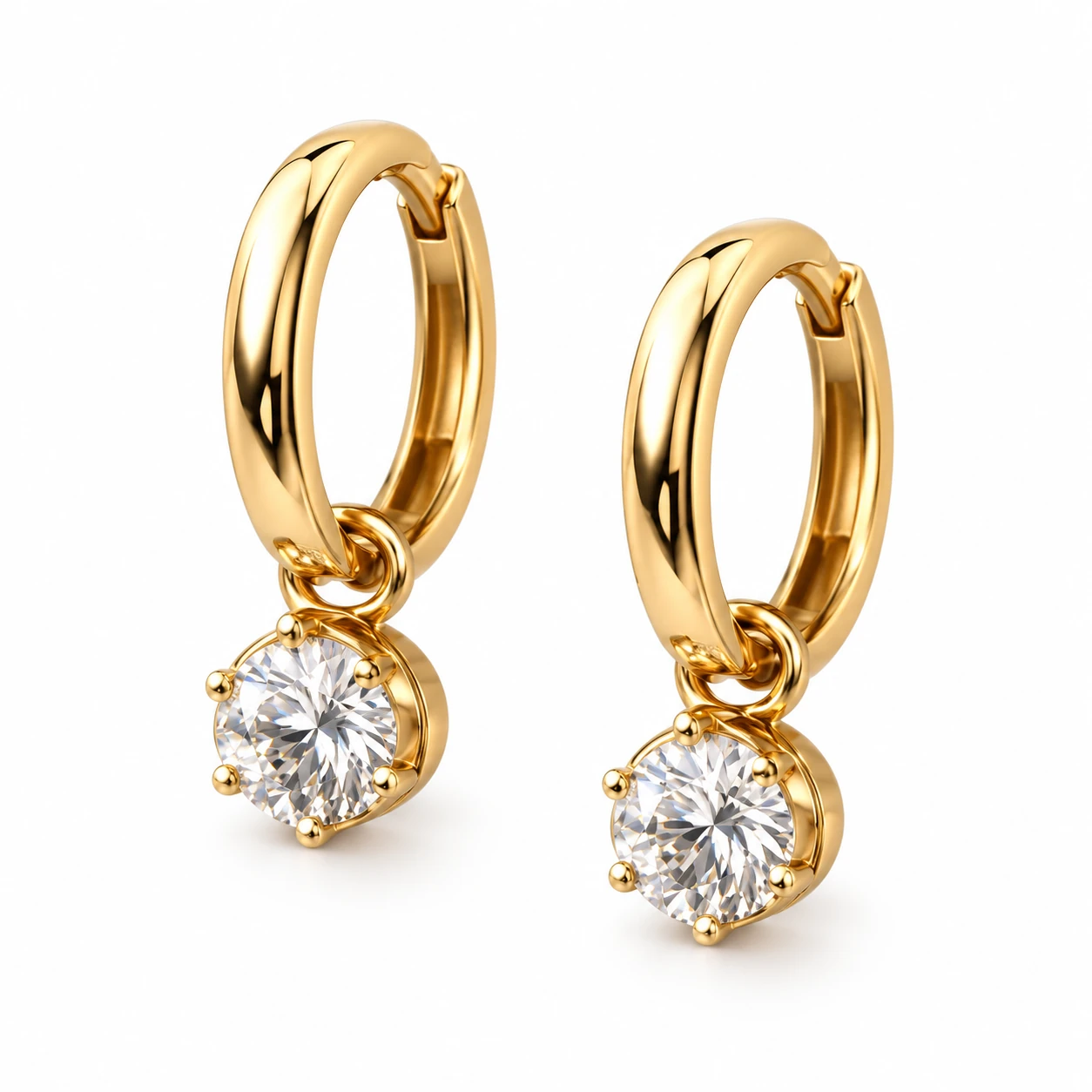 Diamond Drop Earrings YG