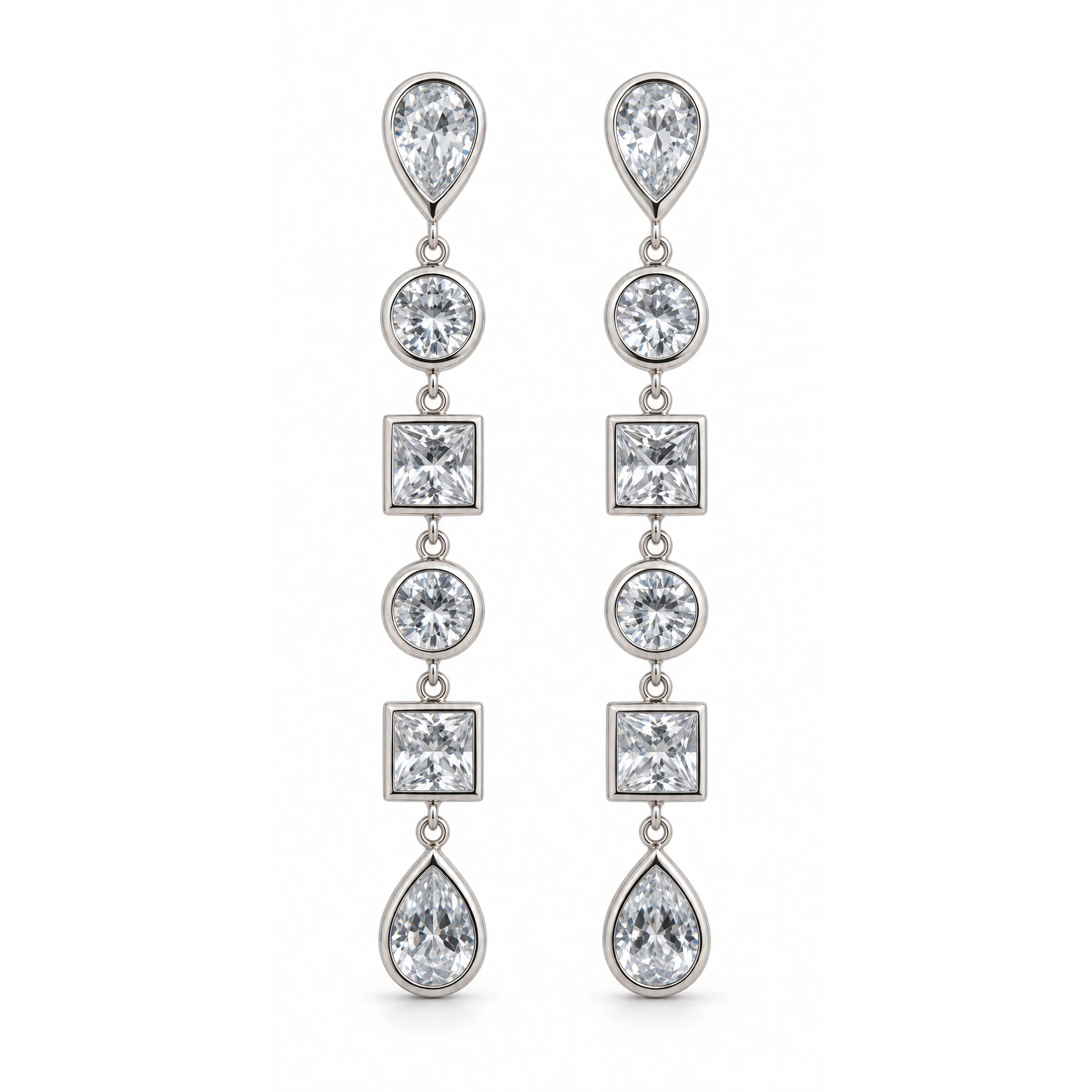 Diamond Drop Earrings SS 