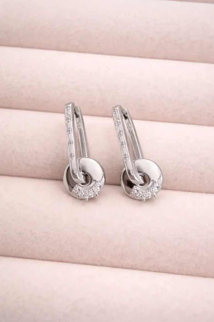 Floating Disk Earrings SS 