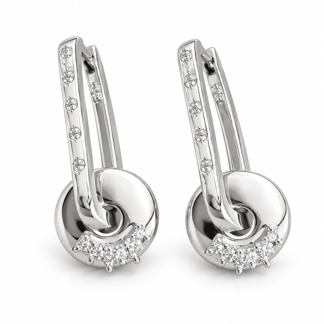 Floating Disk Earrings SS 