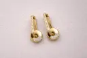Floating Disk Earrings YG plated
