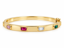 Monaco Baguette Bangle (Multi-colored)