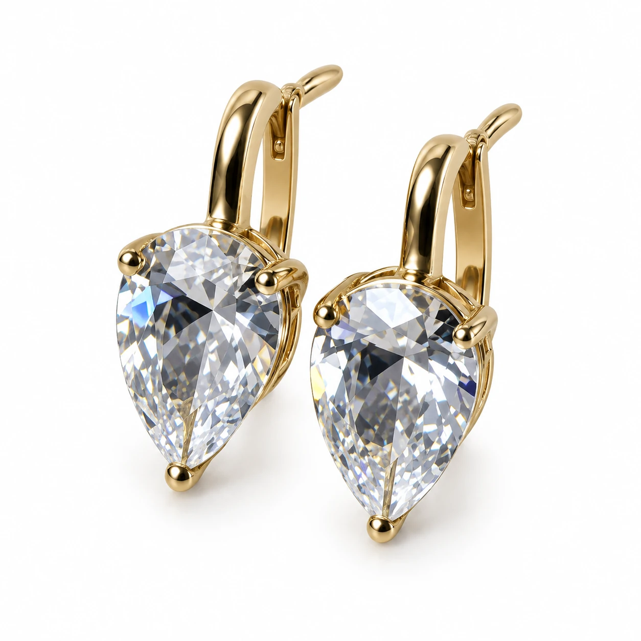 Pear Drop Stud Earrings