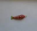 Drish Fish Charm (small, red)  