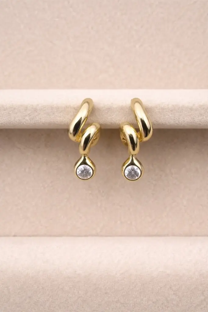 Twist Crystal Earring