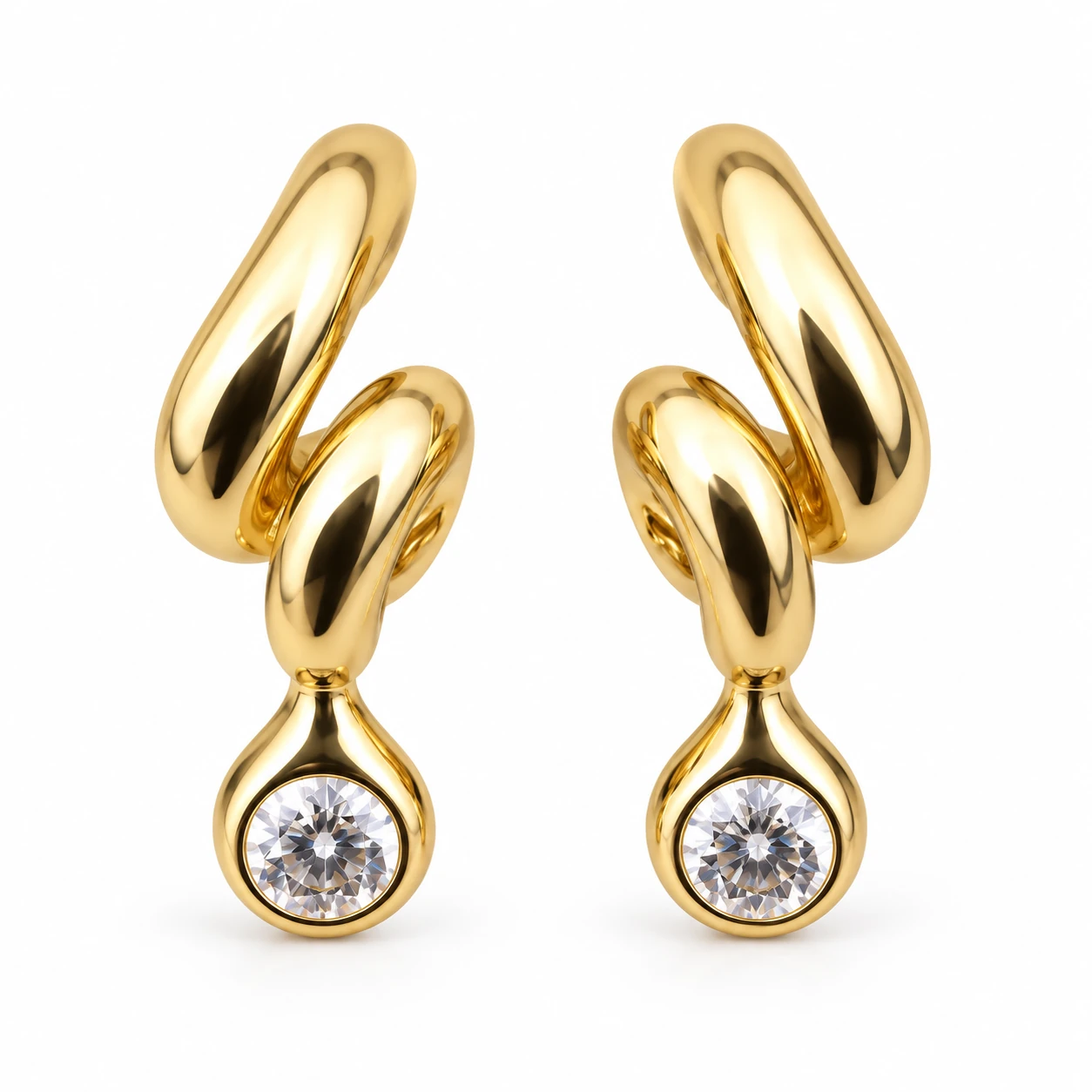 Twist Crystal Earring