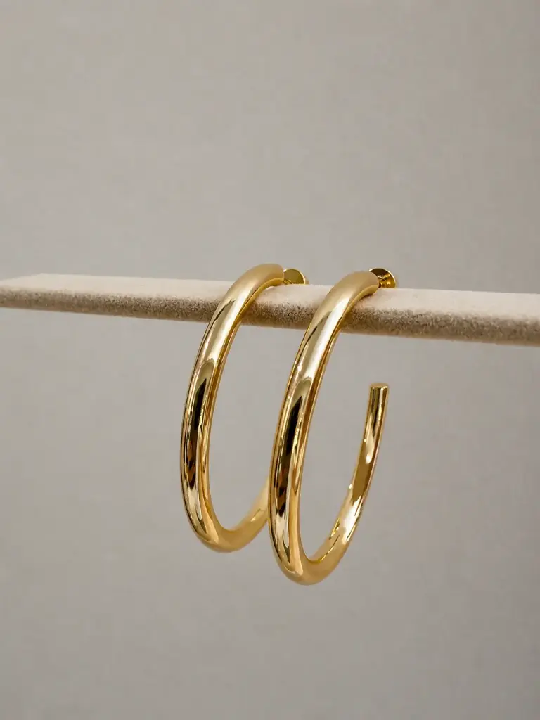 Large Gold Hoops 