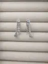 Cascade Bezel Drop Earrings  SS