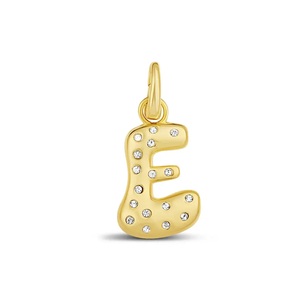 Pave Initial E Charm