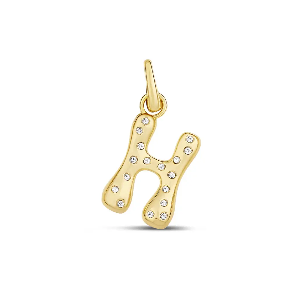 Pave Initial H Charm 