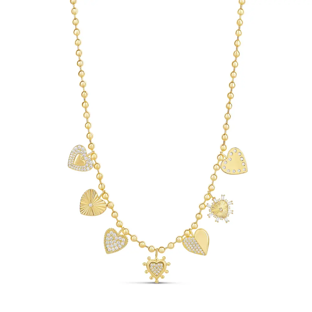 Golden Love Charm Necklace