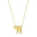 Chai Bezel Heart Necklace