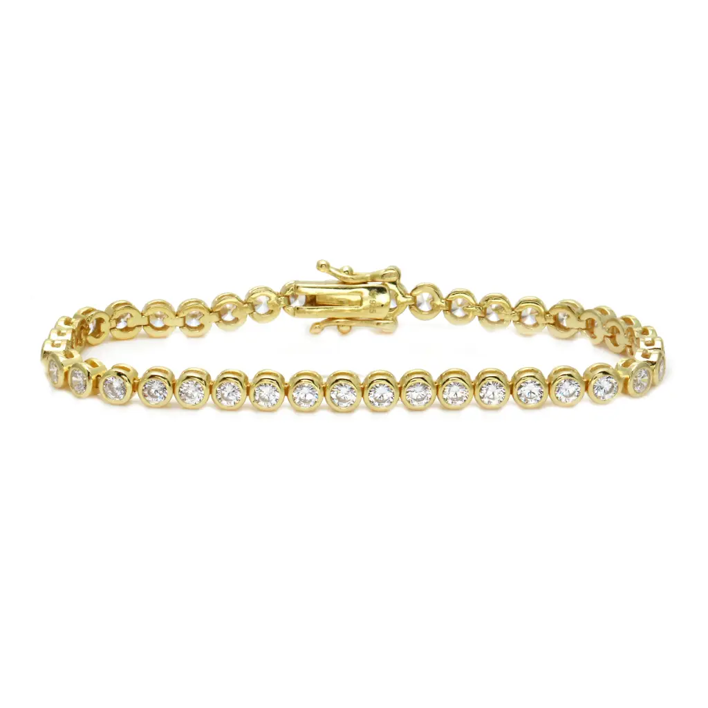 4MM Bezel Tennis Bracelet